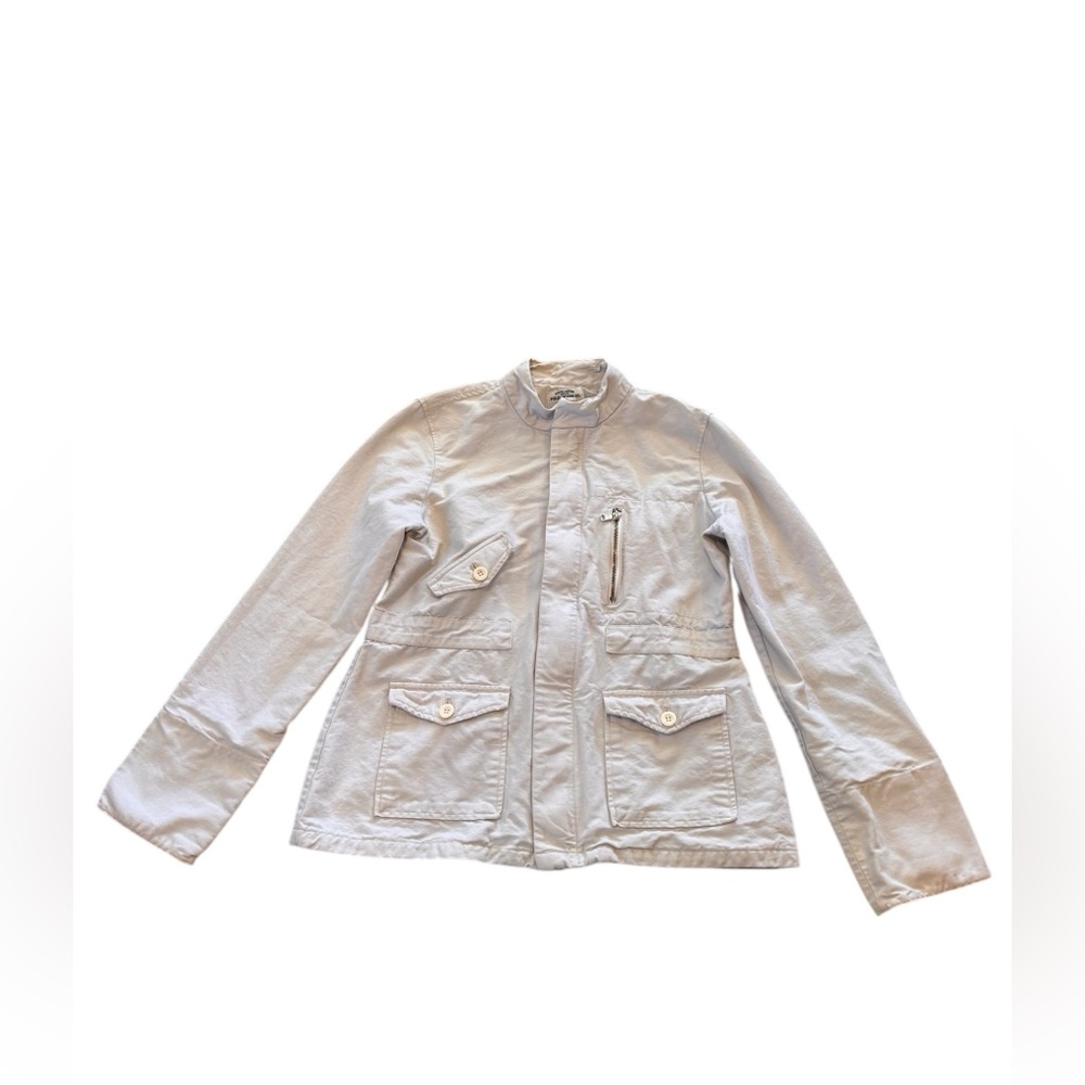 POLO Ralph Lauren Vintage Light Cream Utility Jacket Chore Workwear Size XL